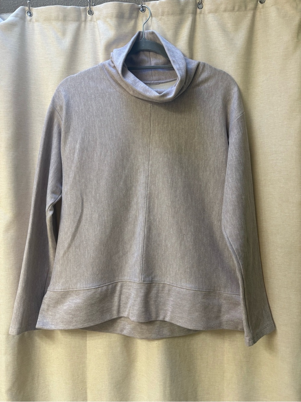 Women’s Funnel Neck Sweater- Purple/Grey